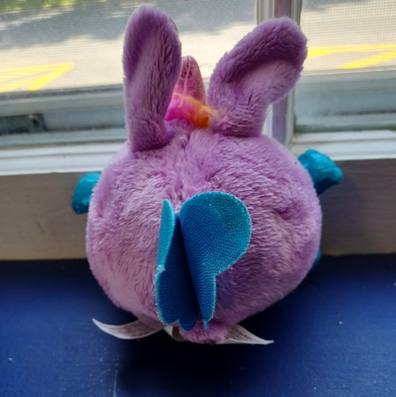 •Zuru Rainbocorns Purple Unicorn Bunny plush stuffed animal toy 4” - Picture 5 of 11
